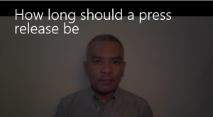 Read more about the article [Video] How long should a press release be?